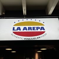Arepa, a type of Colombian flatbread  at La Arepa in Portland