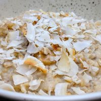 Porridge with peanut butter & coconut at The Courtyard   in Lytham