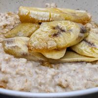 Porridge with caramelised banana at The Courtyard   in Lytham