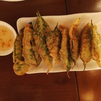 Spinach crisps #Veganuary at Vraja Cuisine in Los Banos