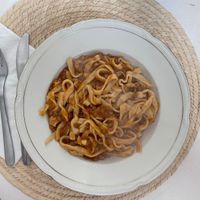 Tagliatelle with lentils ragu  at Sidhe Milano Bistrot Culturale in Milan