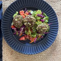 Polpette with beans and zucchini  at Sidhe Milano Bistrot Culturale in Milan