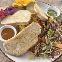 Scrambled tofu  at Spa Una & Eco Café in Unawatuna