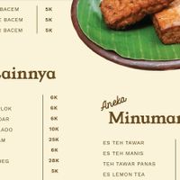 Tempeh on card at G'litik Indonesian Eatery in Jakarta