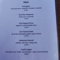 Menu at L'enoteca in Rabat