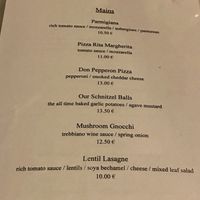 Pizzas & Schnitzel Balls were not available   at L'enoteca in Rabat
