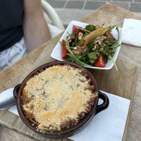Lentil lasagna  at L'enoteca in Rabat