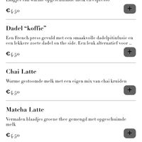 Menu at FIKA LAB in Leuven