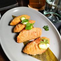 TINGA EMPANADAS
Chicken Tinga, King Oyster Mushroom, Sour Cream (4 pieces) at BAR NENA in New York City