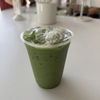 Lazy Sunday Matcha Lattee  at Lovesong Coffee in San Diego