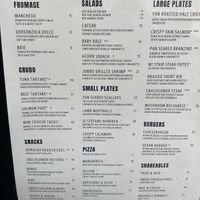 Wall menu at The Ragtrader & Bo Peep Cocktail and Highball Store in New York City