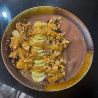 Bowl with peanuts and banana 🥜🍌  at Kem-Kon Pahurat (เข้ม-ข้น พาหุรัด) in Bangkok