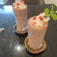Strawberries smoothie  at Kem-Kon Pahurat (เข้ม-ข้น พาหุรัด) in Bangkok