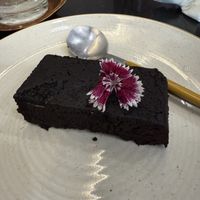 Brownie for dessert  at Kem-Kon Pahurat (เข้ม-ข้น พาหุรัด) in Bangkok