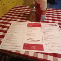 Menu at Civerinos Slice - Finnieston in Glasgow