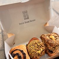 left bun, vegan cinnamon roll  at Buns From Home - Carnaby in London