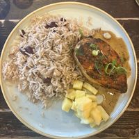 Plant based Jerk Chicken   at Turtle Bay in Liverpool