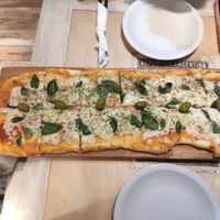 Pizza with bazillicum at Morfys Vegetariano in San Carlos De Bariloche