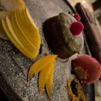 Matcha lava cake (not vegan I think) at Restaurant Jade in Agadir