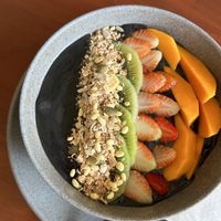 Vegan charcoal smoothie bowl  at Veganlicious - Vegan Smoothie Bowl and Juice in Gianyar
