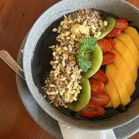 Vegan charcoal smoothie bowl 3.0  at Veganlicious - Vegan Smoothie Bowl and Juice in Gianyar