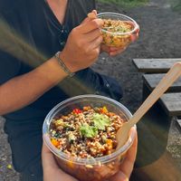 2 different salads  at The Wilderness Picnic Co in Hoekwil