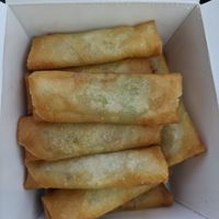 Spring rolls at Wawin Vegan Chinese in Glasgow