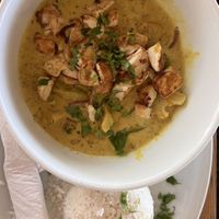 Tofu curry  at Barefoot Caribe in Caye Caulker