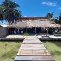 From outside at Barefoot Caribe in Caye Caulker