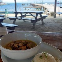 Tofu coconut curry at Barefoot Caribe in Caye Caulker