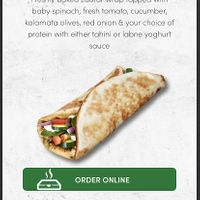 Choose the tahini sauce to make it vegan  at OOSHMAN Baulkham Hills in Baulkham Hills