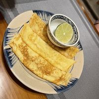 Yummy lime and sugar pancakes   at The Rice House in Phong Nha