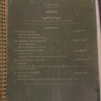 Vegetarian section of the menu! Love it when they have a full section it makes life soo much easier lol!   at The Rice House in Phong Nha