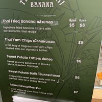 Simple Menu  at Talad Thai Banana - Aperia Mall in Central Singapore