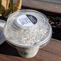 Vegan chia and oat pudding at Happy Girl Kitchen in Pacific Grove