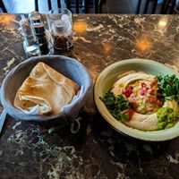 Hummus and Babaganoush at Cicer-The World of Chickpea at Cicer-The World of Chickpea in Berlin
