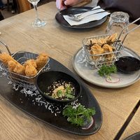 Coconut crusted tofu and money bags for entree.   at Thai Days Restaurant in Goolwa