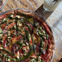 14” sidewalk pizza  at Nell's Pizza in Manchester