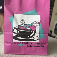   at Manhattan Bagel & Coffee Co in Boston