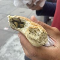 Inside cachito Green olives   at Vrinda in Lima