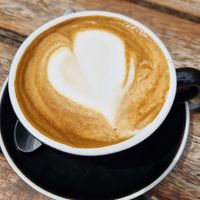 Delicious soy latte at Le Café in Picton