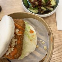 crispy tofu bao and spicy cucumber salad   at Mamma Bao - Adalbertstraße in Munich