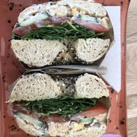 Chickpea bagel   at Café Passaporte  in Porto