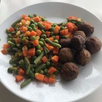 Plantballs with veg  at IKEA  in Abu Dhabi