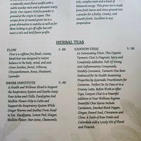Tea menu is 6 pages long! This is just 1 page at The Grove Beverage Cafe in Petoskey