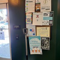 Community bulletin board 👍✨ at The Grove Beverage Cafe in Petoskey