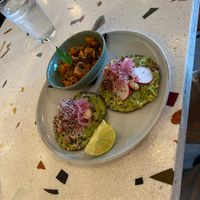 Avocado tostadas w/ sweet potato mushroom hash  at Whole Harvest Kitchen in Leawood