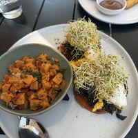 WHK Benedict stack   at Whole Harvest Kitchen in Leawood