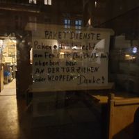 On door 17 September, 2021 at Goura Pakora in Berlin