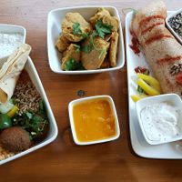 Bhima bowl, mixed pakora and Mumbai dosa at Goura Pakora in Berlin